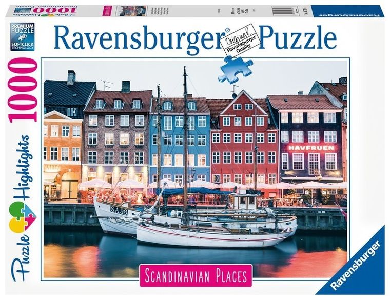 Ravensburger, Skandynawskie miasto, puzzle, 1000 elementów
