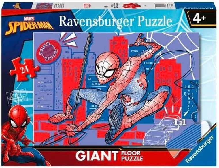 Ravensburger, Spider-man, Gigant, puzzle, 24 elementy