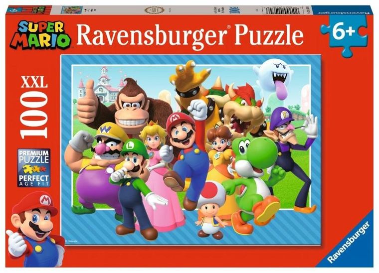 Ravensburger, Super Mario Let's Go!, puzzle XXL, 100 elementów