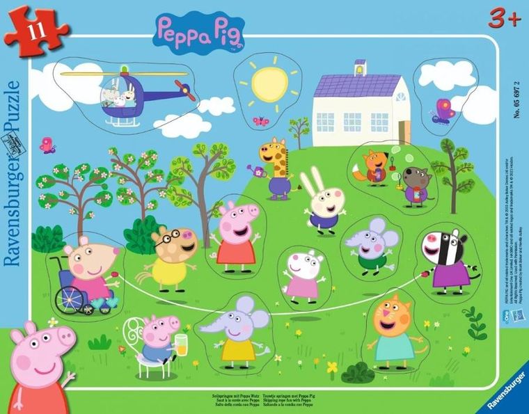 Ravensburger, Świnka Peppa, Co tu pasuje? Puzzle, 11 elementów