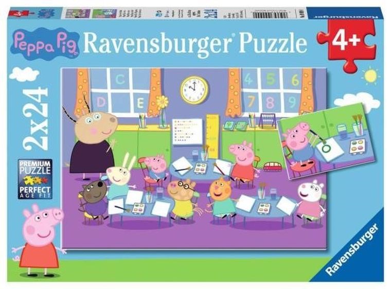 Ravensburger, Świnka Peppa, puzzle, 2-24 elementy