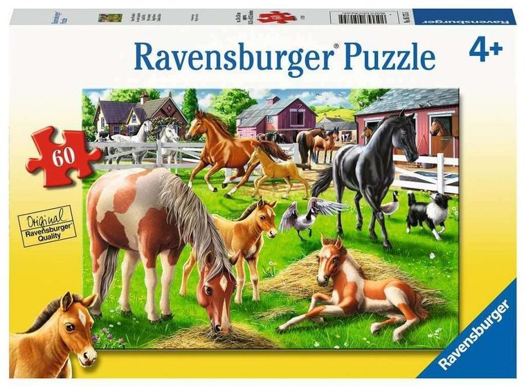 Ravensburger, Szczęśliwe konie, puzzle, 60 elementów
