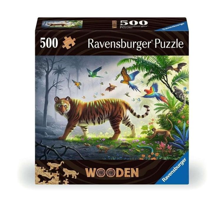 Ravensburger, Tygrys, puzzle drewniane, 500 elementów