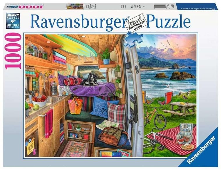 Ravensburger, Widok z kampera, puzzle, 1000 elementów