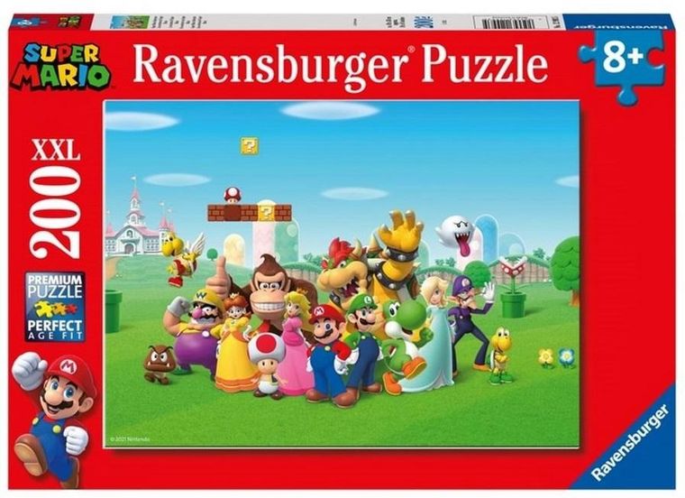 Ravensburger, XXL, Super Mario, puzzle, 200 elementów