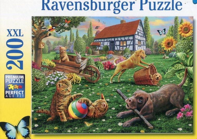 Ravensburger, Zabawa w ogrodzie, puzzle XXL, 200 elementów