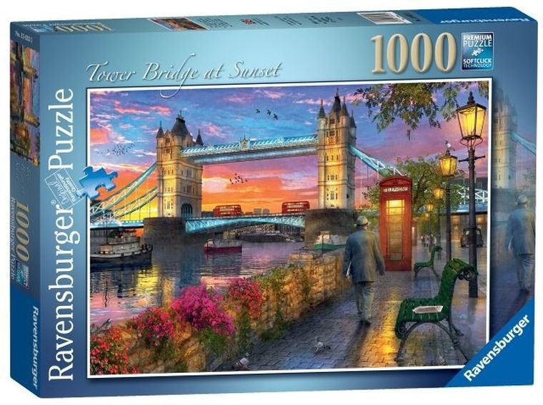 Ravensburger, Zachód słońca nad Tower Bridge, puzzle, 1000 elementów