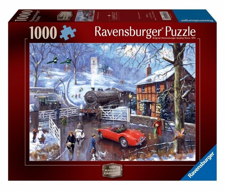 Ravensburger, Zimowy dworzec, puzzle, 1000 elementów