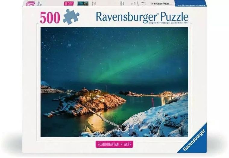 Ravensburger, Zorza Polarna nad Bergsfjord, puzzle, 500 elementów