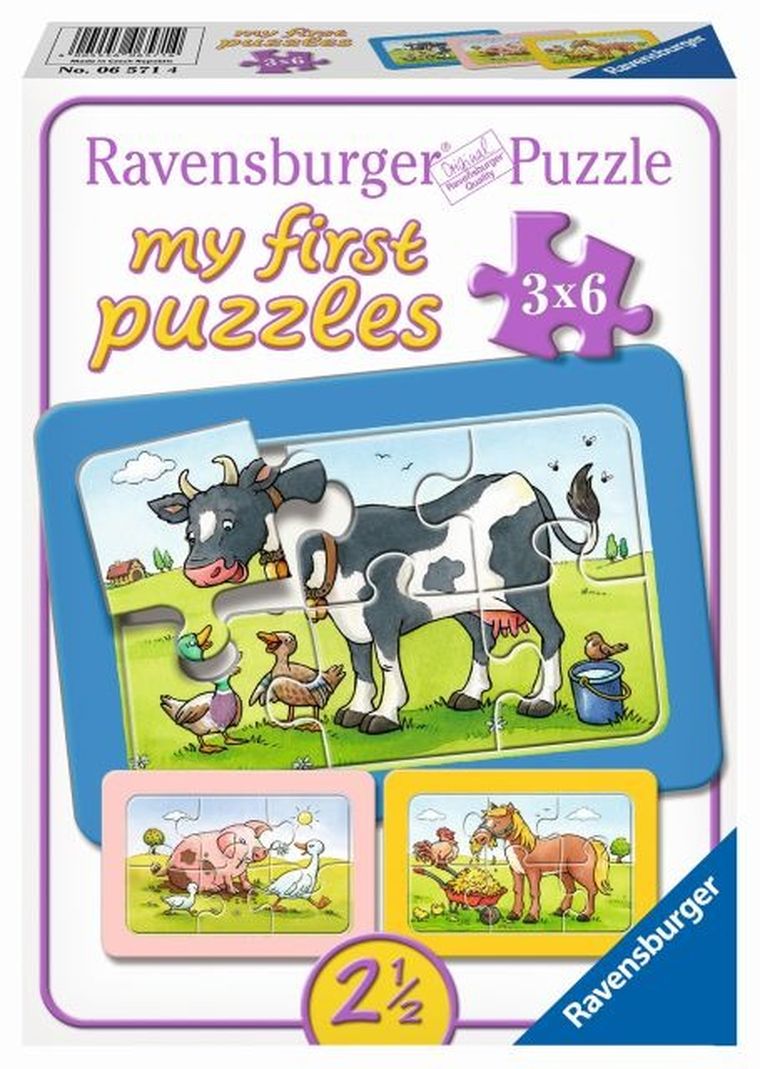 Ravensburger, Zwierzaki, puzzle, 3-6 elementów