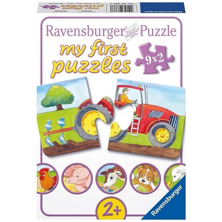 Ravensburger, Zwierzęta na farmie, puzzle, 9-2 elementy