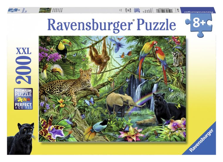 Ravensburger, Zwierzęta w dżungli, puzzle XXL