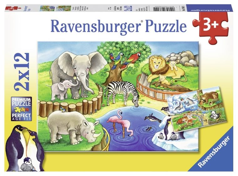 Ravensburger, Zwierzęta w zoo, 2-12 elementów