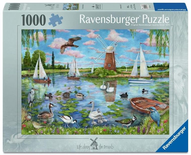 Ravensburger, Życie nad rozlewiskami Broads, puzzle, 1000 elementów