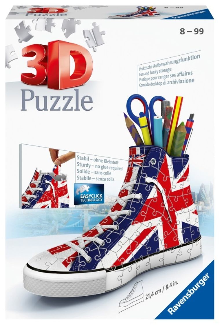 Ravensurger, Trampek, Union Jack, puzzle 3D, 108 elementów