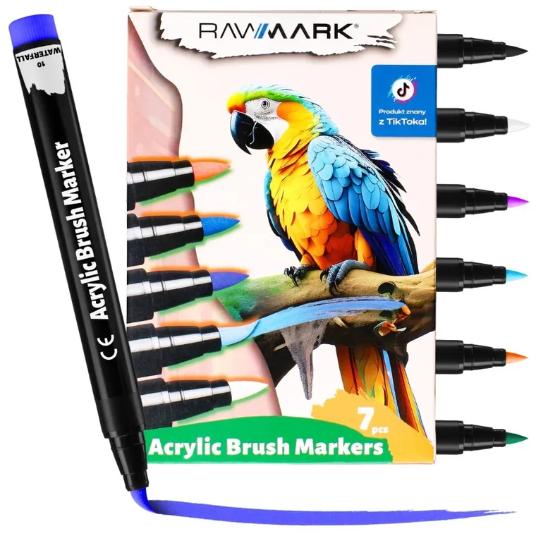 Rawmark, markery akrylowe brush, 7 kolorów