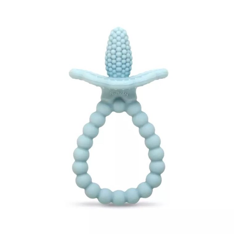 RazBaby, Soczysta Malina Plus, gryzak silikonowy, błękitny