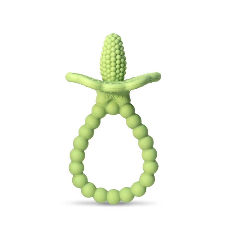 RazBaby, Soczysta Malina Plus, gryzak silikonowy, zielony