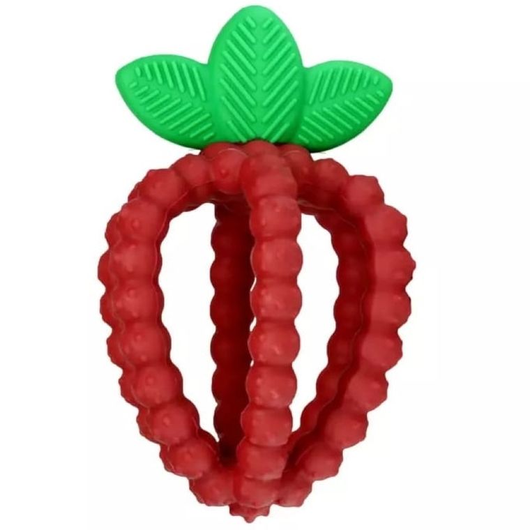 RazBaby, Soczysta Malina z listkami, gryzak silikonowy