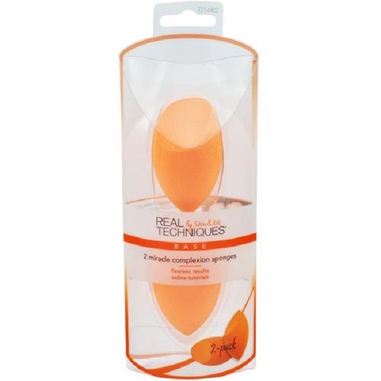Real Techniques, Base Miracle Complexion Sponges, zestaw dwóch gąbek do nakładania podkładu