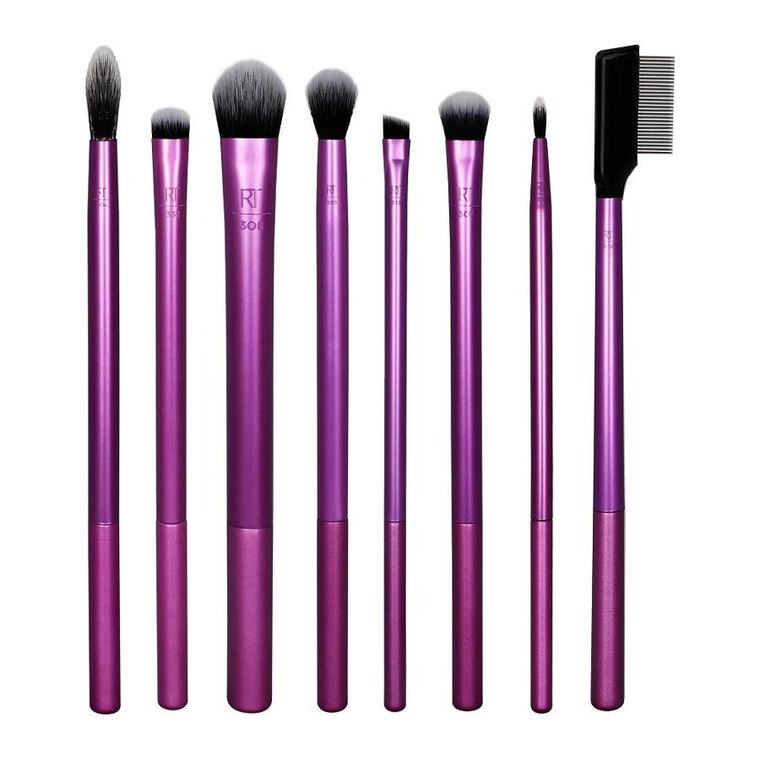 Real Techniques, Everyday Eye Essentials, zestaw pędzli do makijażu oczu, 8 szt.