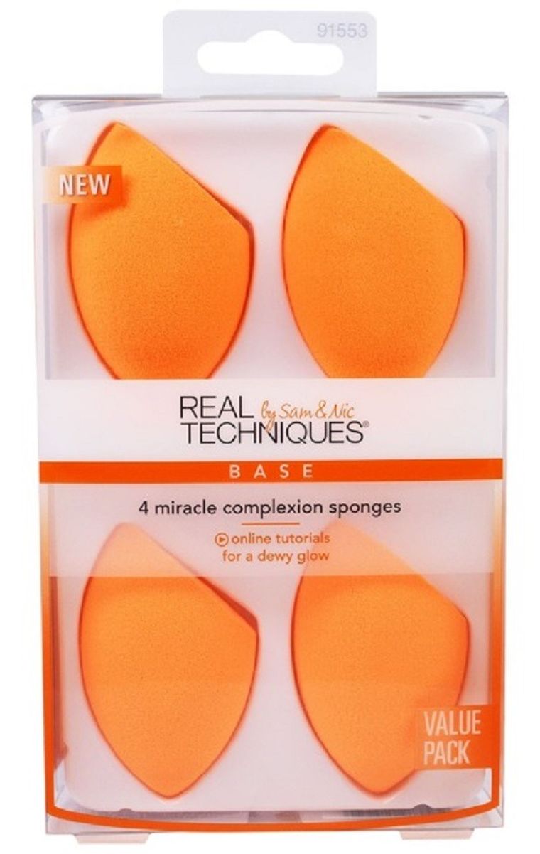 Real Techniques, Miracle Complexion Sponges, zestaw czterech gąbek do makijażu