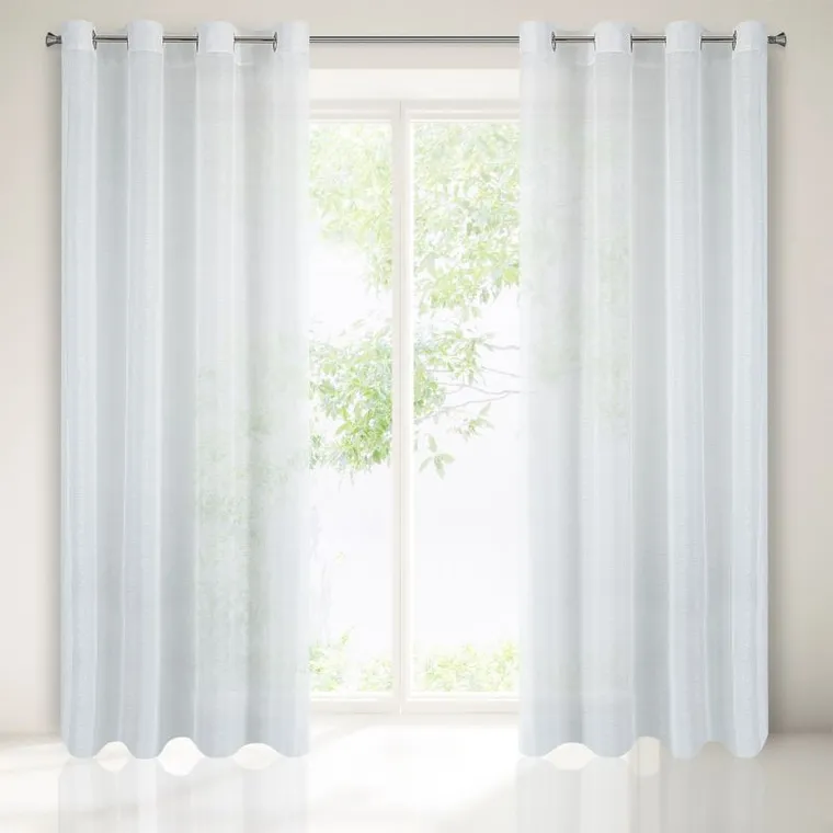 Rebecca, firana jednokolorowa o strukturze drobnego deszczyku, 140-250 cm