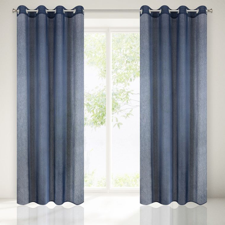 Rebecca, firana jednokolorowa o strukturze drobnego deszczyku, 140-250 cm