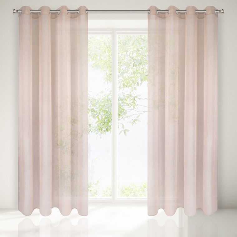 Rebecca, firana jednokolorowa o strukturze drobnego deszczyku, 140-250 cm