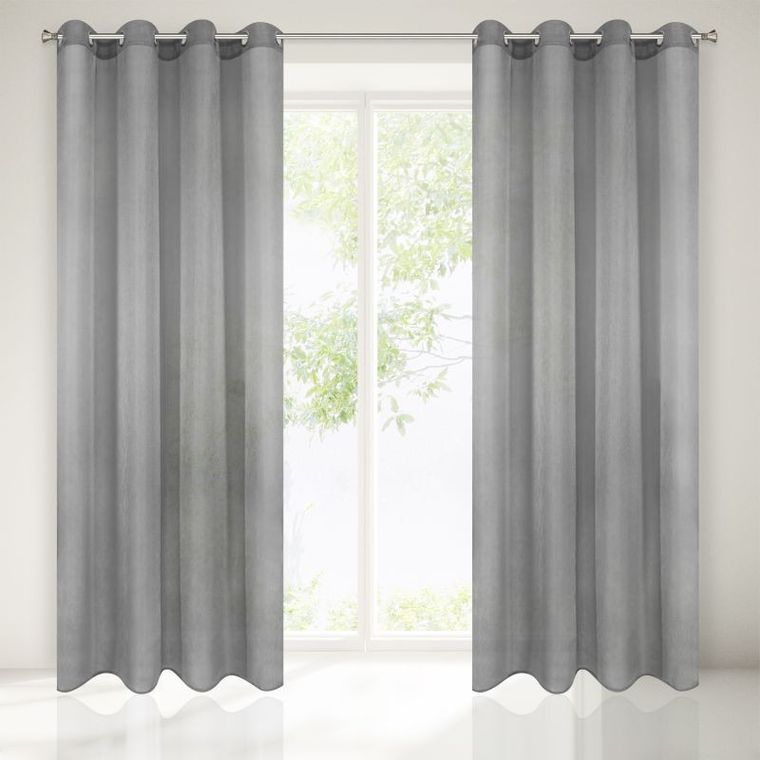 Rebecca, firana jednokolorowa o strukturze drobnego deszczyku, 140-250 cm