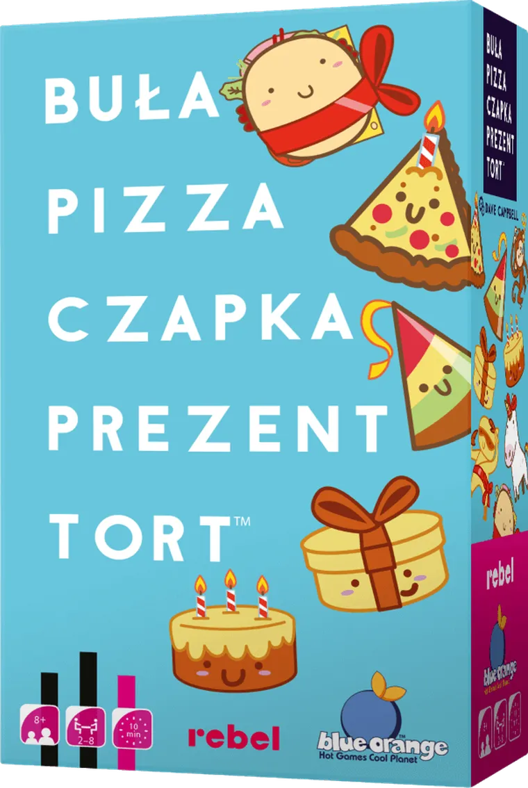 Rebel, Buła, Pizza, Czapka, Prezent, Tort, gra towarzyska