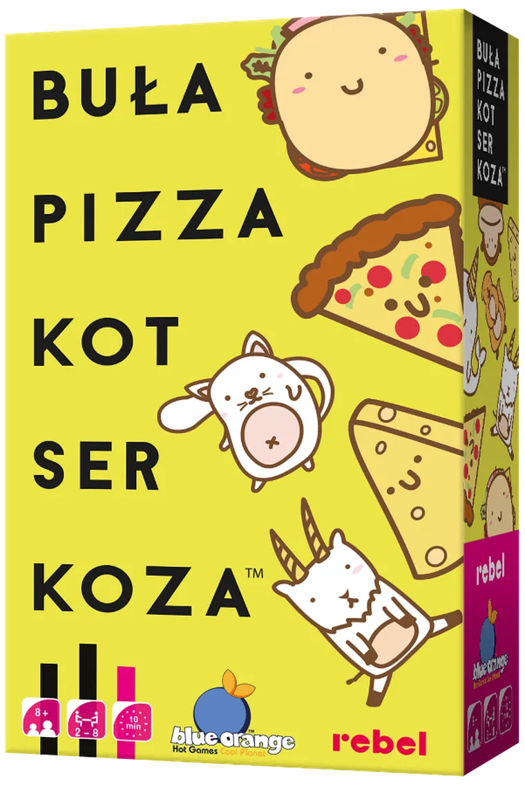 Rebel, Buła, Pizza, Kot, Ser, Koza, gra towarzyska
