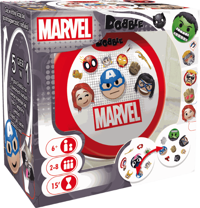 Rebel, Dobble, Marvel, Emoji, gra towarzyska