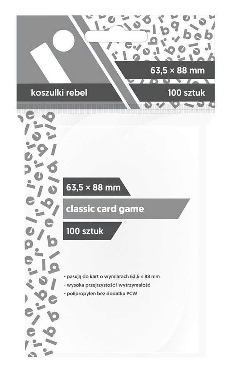 Rebel, koszulki na karty Classic Card Game, 63,5-88 mm, 100 szt.
