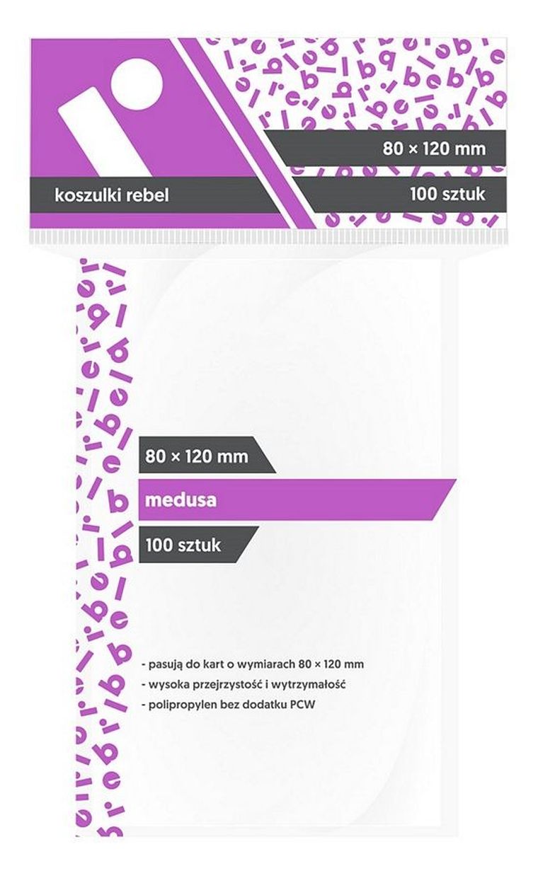 Rebel, koszulki na karty Medusa, 80-120 mm, 100 szt.