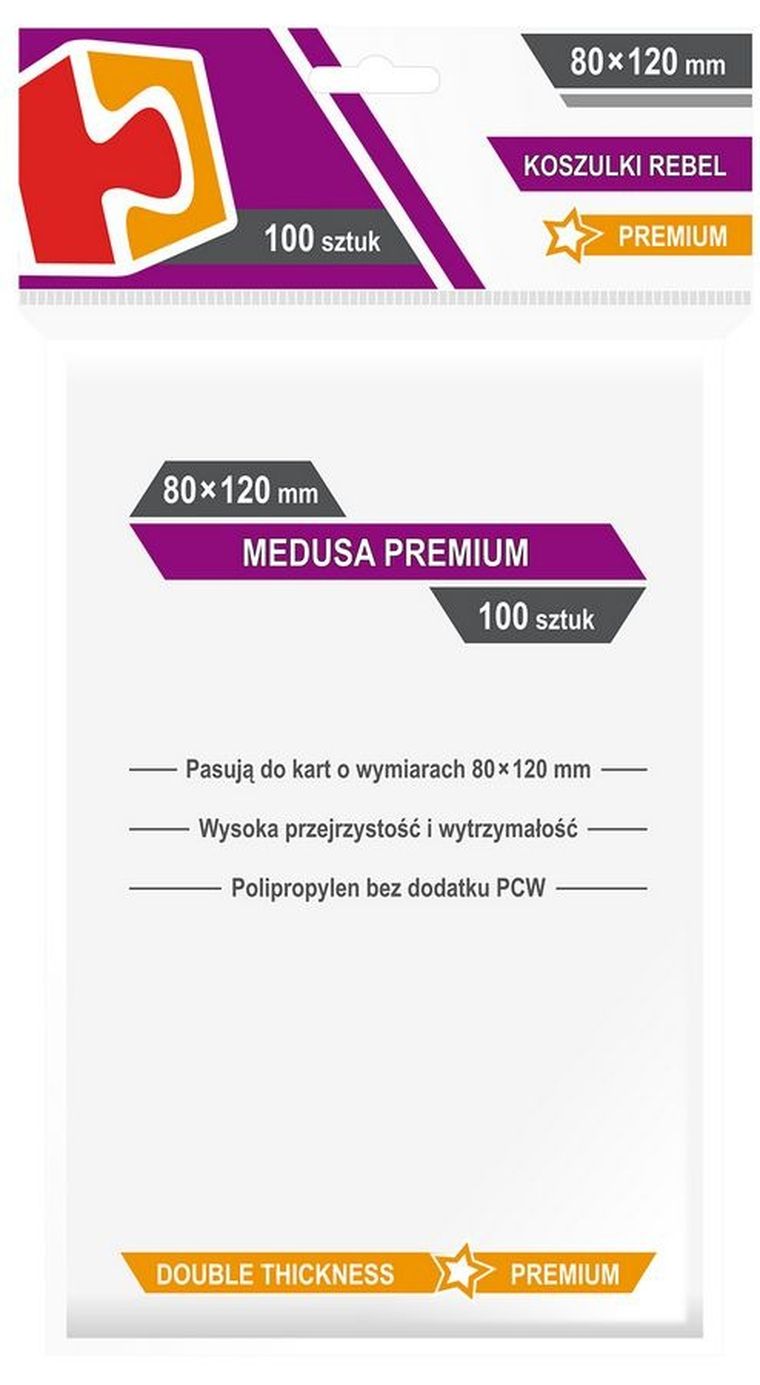 Rebel, koszulki na karty Medusa Premium, 80-120 mm, 100 szt.