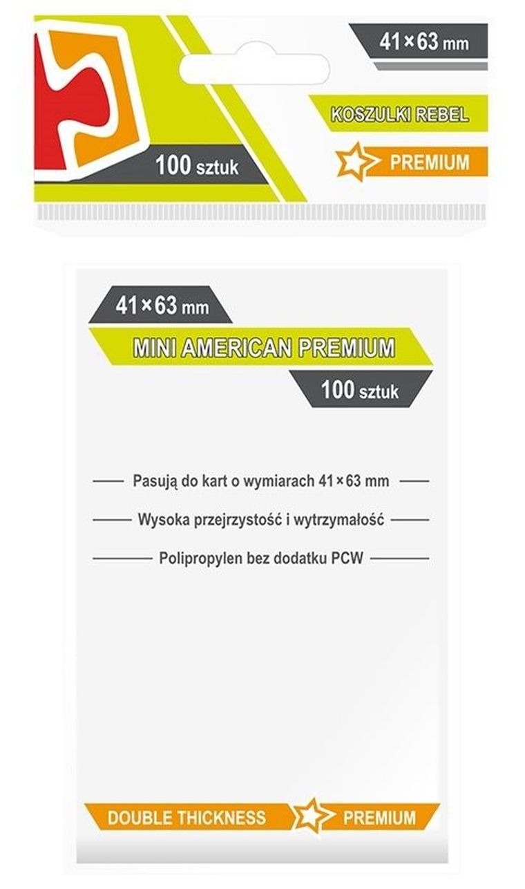 Rebel, koszulki na karty Mini American Premium, 41-63 mm, 100 szt.
