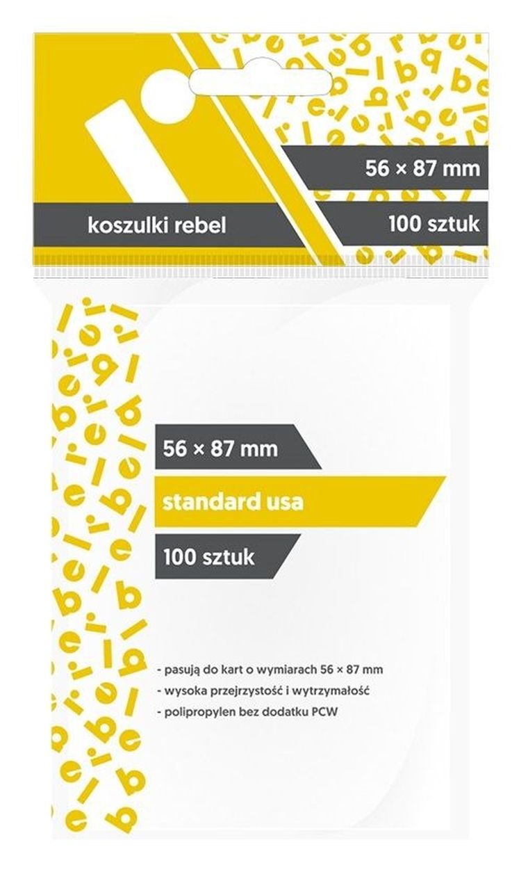 Rebel, koszulki na karty Standard USA, 56-87 mm, 100 szt.