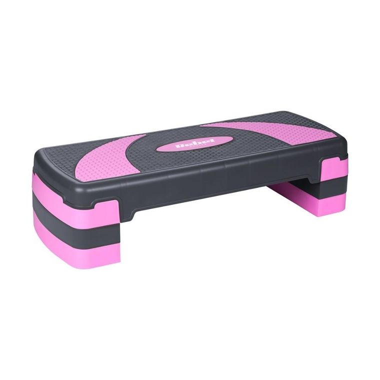Rebel, step do aerobiku i ćwiczeń fitness, 3 stopnie, szaro-fioletowy, 78 cm, RBA-3225-PU