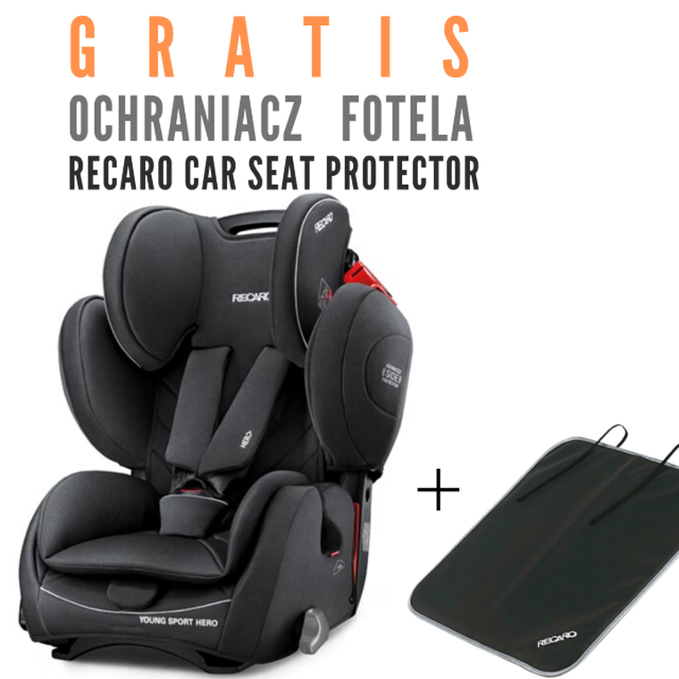 Recaro, Young Sport Hero, fotelik samochodowy, 9-36 kg, Performance black