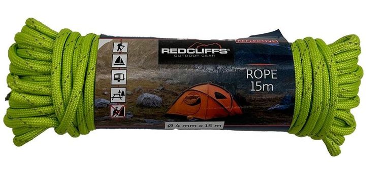 Redcliffs, linka turystyczna, odblaskowa, zielona, 15m