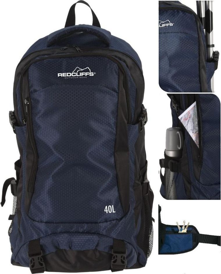 Redcliffs, plecak turystyczny, trekingowy, niebieski, 40l