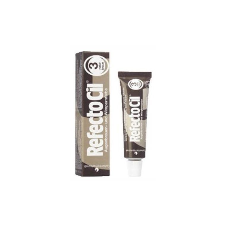 Refectocil, Eyelash And Eyebrow Tint, henna do brwi i rzęs, 3 Natural Brown, 15 ml
