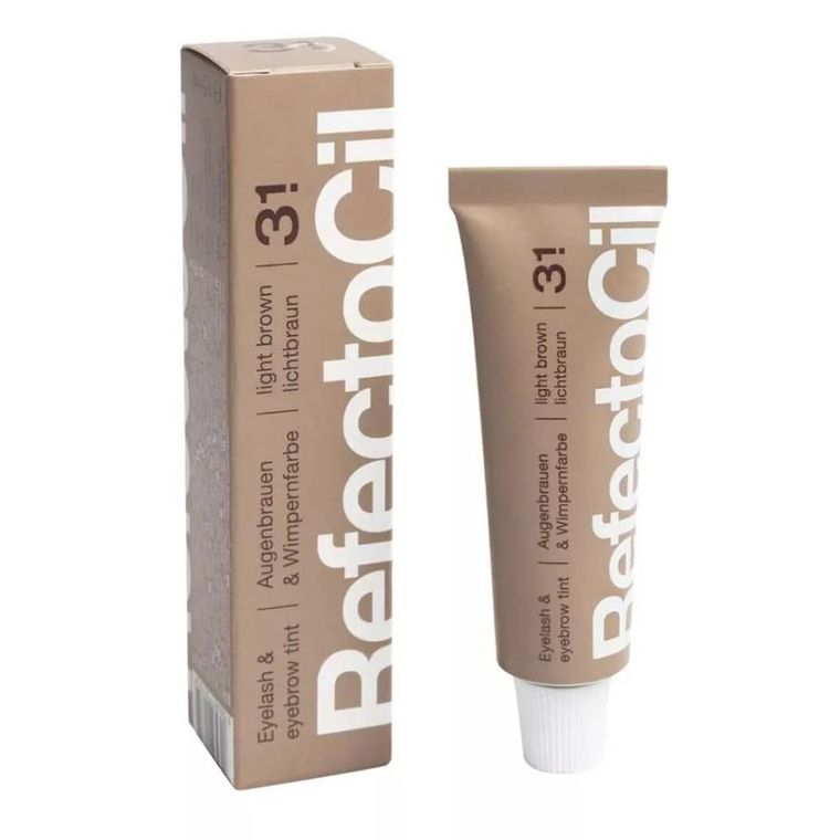 Refectocil, Eyelash And Eyebrow Tint, henna do brwi i rzęs, 3.1 Light Brown, 15 ml