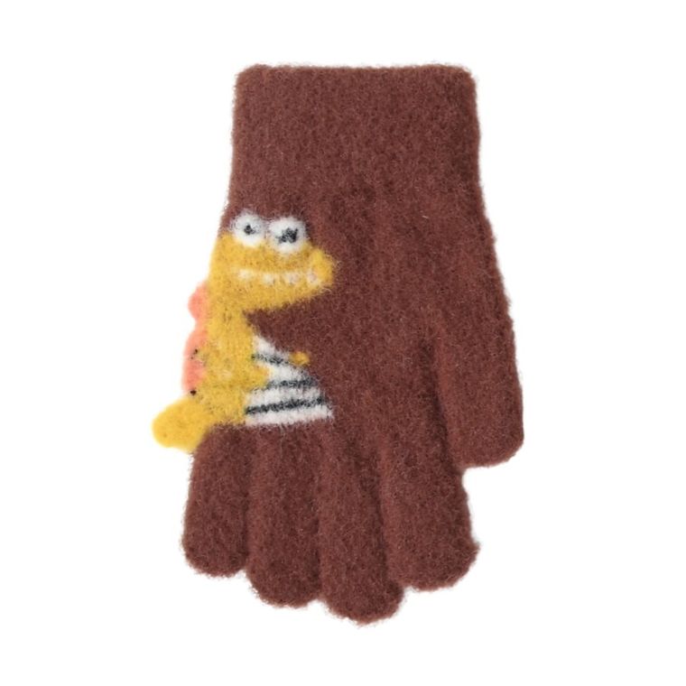 Rękawiczki chłopięce, brązowe, Rak