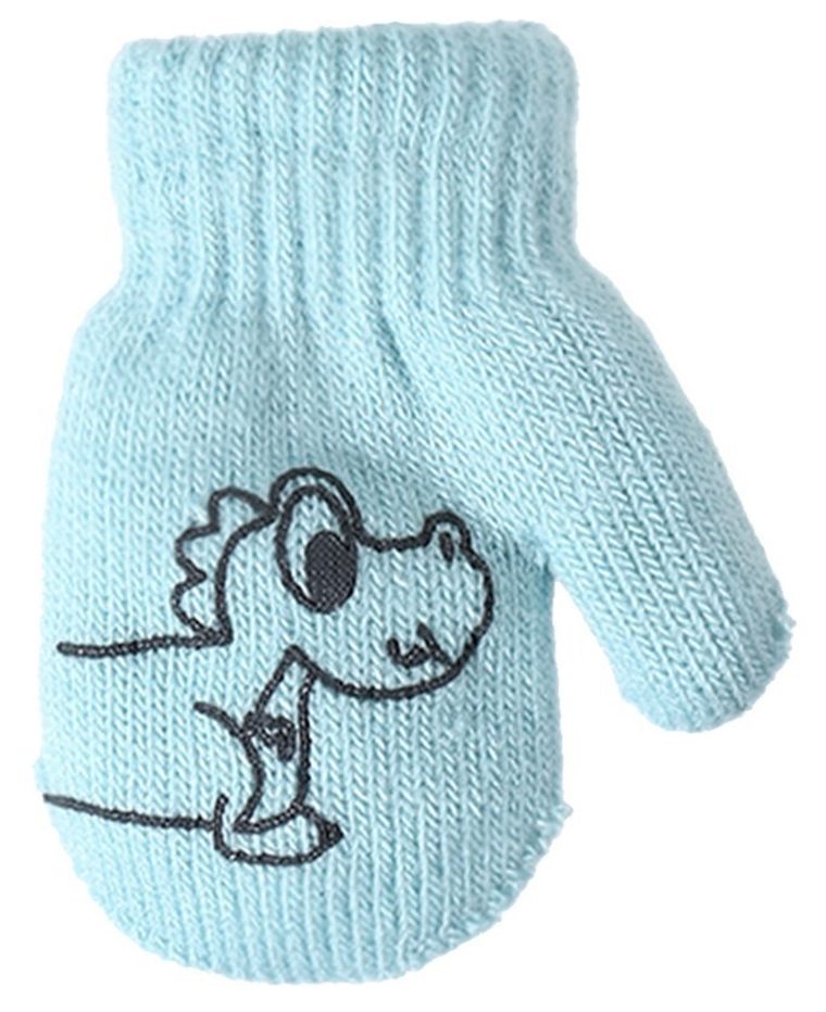 Rękawiczki chłopięce, niebieskie, Rak