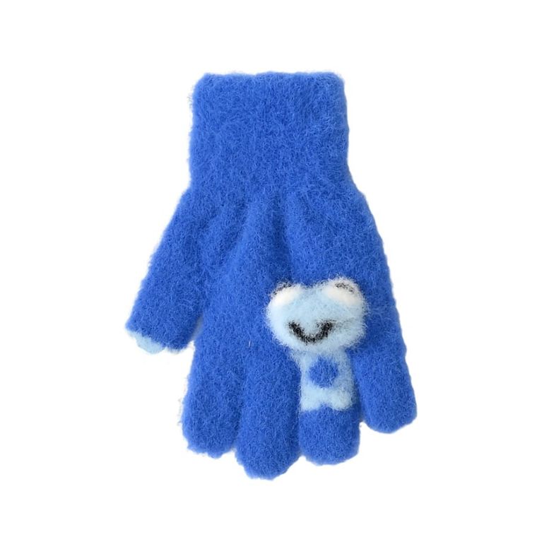 Rękawiczki chłopięce, niebieskie, Rak