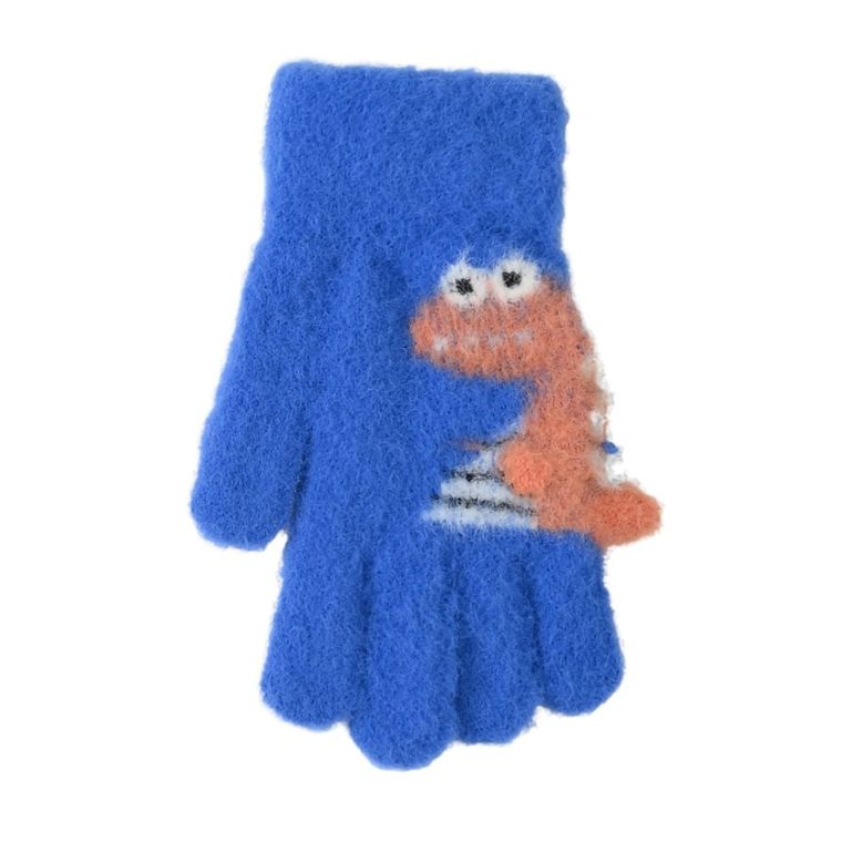 Rękawiczki chłopięce, niebieskie, Rak