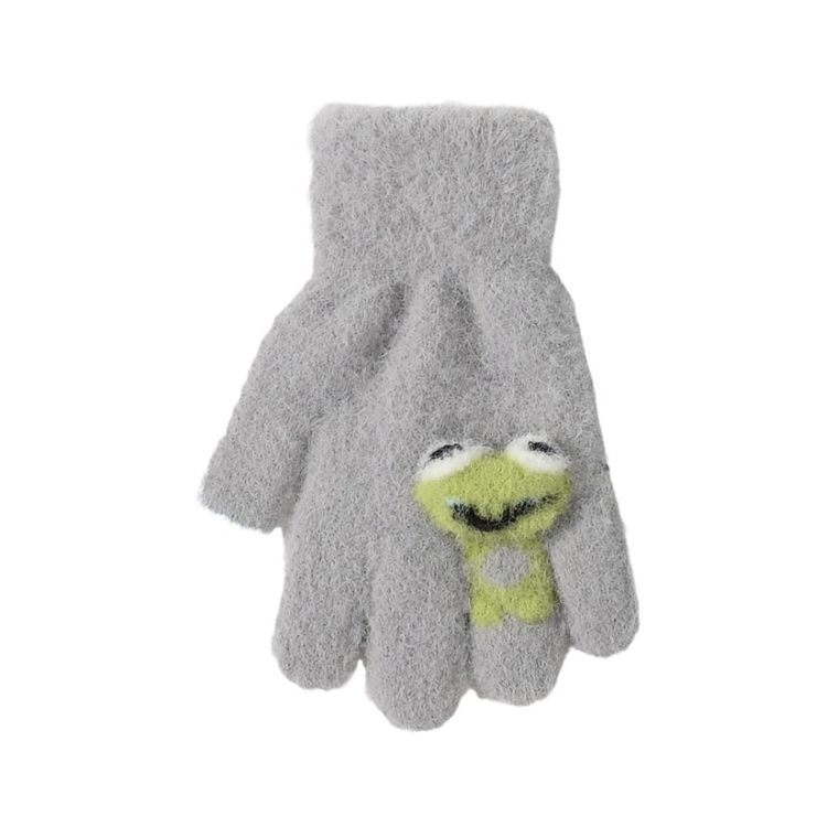 Rękawiczki chłopięce, szare, Rak