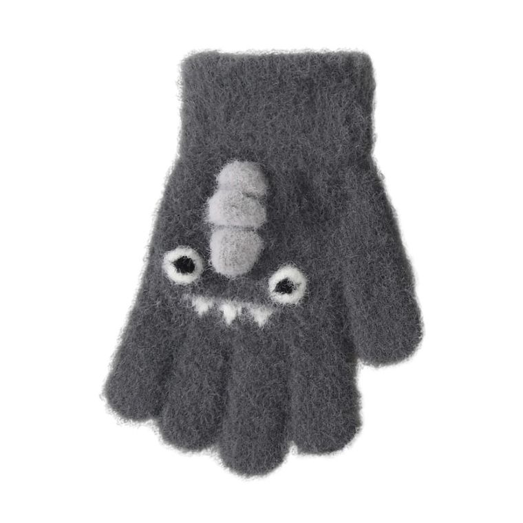 Rękawiczki chłopięce, szare, Rak